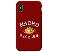 Nacho Problem Witty Mexican Foodie Nachos Lover Cheese Pun Case for iPhone X/XS