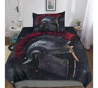 NACHOMACHO 2 Pcs ROMAN HAMLET Duvet Cover, Bedding Linen Set, 3D Printed Microfiber Comforter Cover with Zipper Closure, Quilt Cover Pillowcases for Kids And Adults Single（135x200cm）