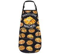 Nachos Kitchen Apron Mexican Food Taco Themed Gift Corn Chips Maker Baking Chef Apron For Nacho Lover (NACHOS apron 3)