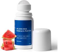 Nacht 4% AHA BHA Underarm Roll On Deodorant | Watermelon Fragrance | with 1% Mandelic Acid, 2% Lactic Acid & Alpha Arbutin | Prevents Body Odour, Fades Pigmentation, Kills Bacteria | 50ml