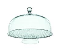 Nachtmann Boss Nova Tea Time Footed Cake Plate with Dome, Clear