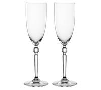 Nachtmann Heritage Set of 2 Champagne Crystal Glasses Elegant Clear Glass