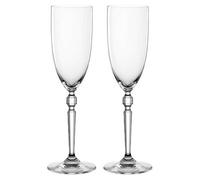 Nachtmann Heritage Set of 2 Champagne Crystal Glasses Elegant Clear Glass
