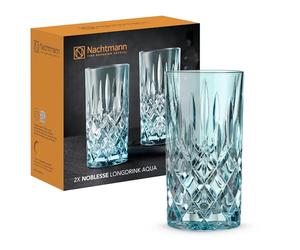 Nachtmann Noblesse 105710 Set of 2 Blue Cocktail Glasses Crystal Glass 395 ml Aqua
