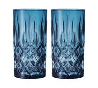 Nachtmann - Noblesse Longdrink Glass 37 cl 2-pack, Vintage Blue - Vintage Blue