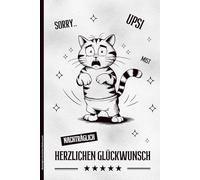 Nachträglich Herzlichen Glückwunsch: Notizbuch liniert lustiges Geburtstag Vergessen Geschenk statt Geburtstagskarte Notizheft A5 als Tagebuch und Schreibheft das Geburtstagsgeschenk zum Jahrestag