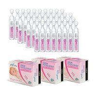 NaCl 0.9 Isotonic Sterile (120 x 5 ml) Physiological Saline Solution - Sterile Solution for Baby Nose, Wound Cleansing, Nasal, Eye and Ear Hygiene - EVOLUPHARM