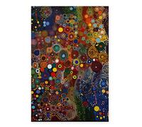 Nacnic Highly detailed Yayoi Kusama poster Colorful mosaic art illustration,A3 Without frame