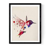 Nacnic Poster Che Guevara with watercolor design. Mix with watercolor style sheets for interior decoration. A4 size