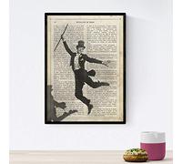 Nacnic Poster Fred Astaire. Sheets of important characters. Posters musicians, actors, inventors, explorers, ... Size A4