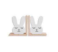Nacnic Set of 2 Wooden Bookends. Functional bookends to decorate your home and kids' spaces. Rabbit Design for kids