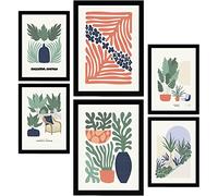 Nacnic Set of 6 Minimalism Posters in Pastel Colours. Summer Collection. Prints of Landscapes and Nature for Interior Design and Decoration. Sizes A3 & A4. Unframed.