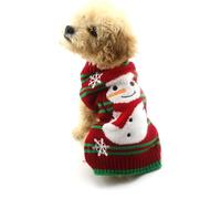 NACOCO Dog Snow Sweaters Snowman Sweaters Xmas Dog Holiday Sweaters New Year Christmas Sweater Pet Clothes for Small Dog and Cat (Snowman,M)