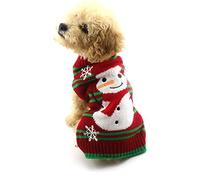 NACOCO Dog Snow Sweaters Snowman Sweaters Xmas Dog Holiday Sweaters New Year Christmas Sweater Pet Clothes for Small Dog and Cat (Snowman, 2XS)