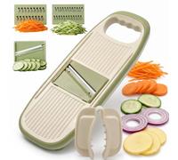 NACOLUS Handheld Mandoline Slicer for Kitchen,3 Blades with Hand Guard