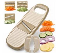 NACOLUS Handheld Mandoline Slicer for Kitchen,3 Blades with Hand Guard