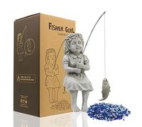 Nacome Gifts for Garden Home Mon Grandma The Little Fishergirl GardenHome Decor Statue,Fisherman Figurine Sculpture,OutdoorIndoor,Desk,Pool Pond Ornament