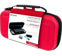 Nacon 3-Pack for Switch 2 | 1 Hard Case | 1 Screen Protector | Game Storage Box (Red)
