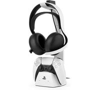 Nacon Charging Station for PS5 | PULSE Elite Headset & DualSense Controller | Official PlayStation License | DualSense Edge Compatible | 2 USB-A to USB-C Cables Included | White