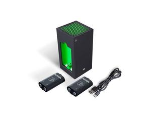 Nacon Dual Charger for Xbox Series X|S & Xbox One Controllers + Two High Capacity Rechargeable Batteries - 1m USB Cable - Official Xbox Licence