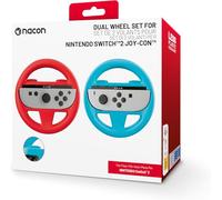 Nacon Set of 2 steering wheels for Joycon for Switch 2 | 1 blue and 1 red | Access to the 2 rear buttons