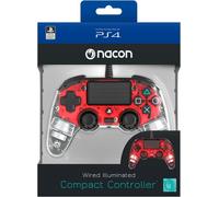 Nacon Wired Compact Controller for PlayStation® 4 - Illuminated Red