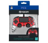 Nacon Wired Controller Bright Red PS4 PlayStation 4