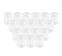 NACTECH 24 Pcs Cosmetic Containers Clear Plastic Bead Storage Containers Empty Cosmetic Jars with Lid Sample Containers Pots 40ML for Travel Diamond Nail Glitter Food Lotion Cream Jewellery Earring