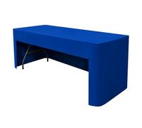 Nacuci 48X24 Inch Royal Blue Rectangle Fitted Tablecloth Open Back Fitted Table Cloth Washable Polyester Table Cover for 4 Foot Folding Tables Display Trade Show Party Wedding Banquet Birthday