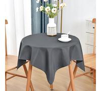Nacuci Small Square Tablecloth 36x36 Inch Water Resistant Side Table Cloth Solid Grey Heavy Duty End Table Cover Washable for Dining Home Party