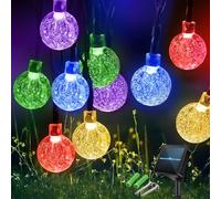 Nacvo 100LED 10M/33FT Solar Lights Outdoor Garden,8 Modes with Timer Solar String Lights,IP65 Waterproof Solar Fairy Lights for Garden,Patio,Party Decor (Multi-Colored)