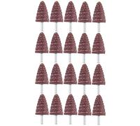 NACX 6mm x 16mm Cone Shape Abrasive Sandpaper Cone Shape Abrasive Sander, 80 Grit 1/4" Shank, 20Pcs