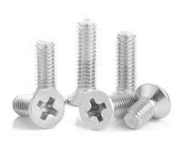 NACX M1.4 x 3mm Stainless Steel Phillips Flat Head Machine Screws, Metric Countersunk Head Bolts, Full Thread, Corrosion Resistant Fasteners for Metal, Wood, and Plastic, 500PCS