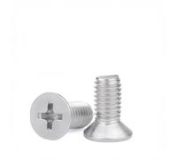 NACX M4 x 6mm Phillips Countersunk Flat Head Machine Screws Bolts, A2-70, Silver Tone, 304 Stainless Steel, 200Pcs