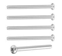NACX M6 x 80mm Machine Screws, Pan Phillips Cross Head Screws, 304 Stainless Steel Fasteners Bolts, 12Pcs