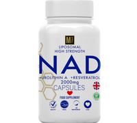NAD | 120 NAD+ Capsules | 2000mg 1-A-Day Tablet 4 Months Supply | NAD with Trans-Resveratrol & Urolithin A | Anti Ageing Liposomal Max Absorption | Vegan | No Fillers | UK Company