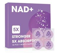 NAD+ Boost Patches | Wellness & Cellular Support | 5X Stronger Formula | NMNH, Resveratrol, Hyaluronic Acid, Vitamin C, & Coq10 l Premium 8-Hour Time-Release Patch
