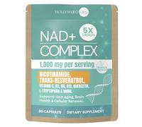 NAD+ Capsules 1,000mg with Nicotinamide, Flush-Free B3, B12, Quercetin, L-Tryptophan & Resveratrol | Sugar-Free, Vegan NAD Supplement for Energy, Focus, Aging & Cellular Repair. (60 Capsules)