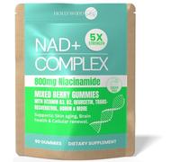 NAD+ Gummies 800mg Niacinamide | Flush-Free B3, B12, Quercetin, L-Tryptophan & Resveratrol | Sugar-Free, Vegan NAD Supplement for Energy, Focus, Aging & Cellular Repair. 90 Gummies
