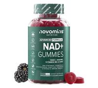 NAD+ Gummies - Nicotinamide, Iodine, Vitamin B6 & Zinc - NAD Supplement Supports DNA Synthesis, Cognitive Function & Energy Metabolism - Vegan, Sugar-Free - 60 Count - Novomins