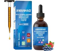 NAD Liquid Supplement Drops Resveratrol Polyphenols Liposomal Taurine Fisetin Grape Seed Extract Japanese Knotweed Fo Ti Anti Aging NAD+ Nicotinamide Adenine Dinucleotide for Women & Men