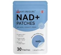 NAD+ Patches 30 Count - Resveratrol Anti-Aging Skin Patches, 8-Hour Energy Boost Patch with NAC & CoQ10, NATUREGURU Transdermal NAD Supplement for Cellular Renewal