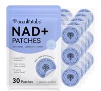 NAD+ Patches for Women, NAD+ Patch for Anti-Aging and Wellness Support, Nicotinamide, Vitamin C, Premium 8-Hour Time-Release Formula, Vegan, 30 Count