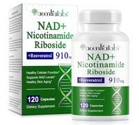NAD+ Supplement, 900 MG NAD+ Resveratrol, Nicotinamide Riboside & Quercetin for Anti-Aging, Increase Your Energy and Metabolism for Men and Women, 120 Capsules