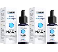 NAD+ Supplement Liposomal - Proven 50% Better Absorption - Patented Cellular Delivery - 40 Day Supply - NAD+ Enhancer - Pure Anti Age - Liquid Drops - Swiss Made (Pack of 2)