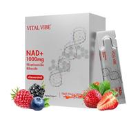 NAD Supplements UK 30 Packets, with Nicotinamide Riboside, Resveratrol, 10.5 fl. oz NAD Liquid for Men & Women, Anti-Aging, Energy, Focus, Fast-Absorption Berry Flavor Drink Mix (1000mg Liquid)