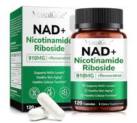 NAD Supplements with Nicotinamide Riboside & Trans-Resveratrol 910mg, 3-in-1 Anti Aging Formula for Cellular Energy and Healthy Aging Support, Promote Longevity & Vitality, 120 Capsules