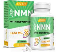 NAD+ Trans-Resveratrol 1100mg - Advanced Formula for Enhanced Performance & Vitality (60 Count (Pack of 1))