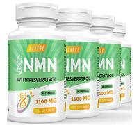 NAD+ Trans-Resveratrol 1100mg - Advanced Formula for Enhanced Performance & Vitality (60 Count (Pack of 4))