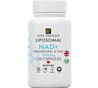 NAD+ with Resveratrol & TMG 2000mg | 120 Capsules High Strength NAD Anti-Ageing | 1-A-Day | Boost Metabolism Antioxidant Cell Repair NADH | Liposomal Max Absorption, Vegan | UK Company